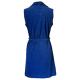 St Michael vintage 1960s blue towelling beach dress