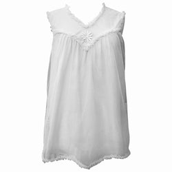 White layered nylon vintage 1960s unworn babydoll nightie