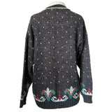 Swan picture knit intarsia vintage 1980s oversize jumper
