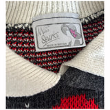 Swan picture knit intarsia vintage 1980s oversize jumper