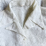 White floral nylon lace vintage 1950s/60s blouse