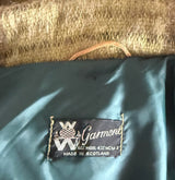 Olive green plaid check mohair wool hooded maxi cape - Candy Says Vintage Clothing UK