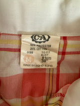 Western style vintage 1970s pink check wing collar shirt - Candy Says Vintage Clothing UK