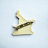 Art deco 1930s/40s celluloid lady walking dogs brooch