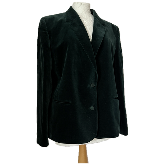 Pine green velvet 1980s Alexon blazer