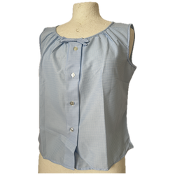 St Michael unworn vintage 1960s blue and white gingham blouse