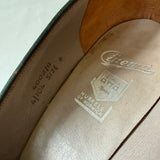 Pine green leather vintage 1940s babydoll heeled shoes UK 6