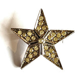 Vintage rhinestone encrusted star brooch