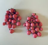 Candy floss pink bead dangle 1960s clip-on earrings