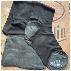 Rare 1940s unworn vintage black and grey CC41 utility marked pure silk and rayon stockings