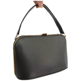 Stormy grey vinyl art deco 1940s vintage box handbag