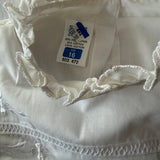 BHS vintage 1980s Victorian inspired white ruffle trim blouse