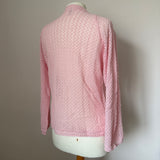 Unworn pastel pink waffle knit vintage St Michael bed jacket cardigan
