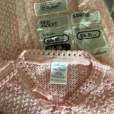 Unworn pastel pink waffle knit vintage St Michael bed jacket cardigan