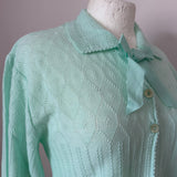 Unworn vintage St Michael mint green bed jacket cardigan