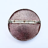 Vintage 1950s Casino Chip and Dice Lucite Glitter Brooch