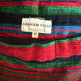 Graham Price vintage 1970s soft chenille striped maxi skirt