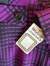 Violet purple and black check mod 1960s unworn Wolsey day dress