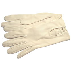 Cream nylon vintage 1960s gloves with cut-outs size 7.5