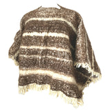 Cosy mohair wool knit vintage 1970s blanket poncho