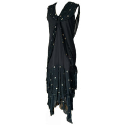 1980s-does-1920s vintage dropwaist bias cut flapper style dress