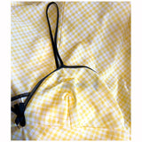 Yellow check nylon vintage 1960s unworn slip petticoat