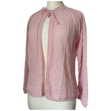Unworn pastel pink waffle knit vintage St Michael bed jacket cardigan