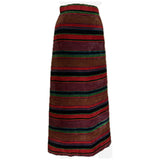 Graham Price vintage 1970s soft chenille striped maxi skirt