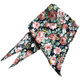 Romantic rose prinnt cotton 1960s vintage summer dress with matching scarf