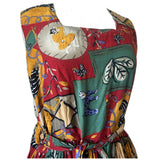 1980s vintage abstract animal print summer dress