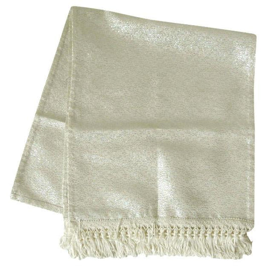 Pearly white and silver lurex 1960s evening scarf - Vintage Clothing, Vintage Stock, Vintage Dresses, Vintage Shoes UK